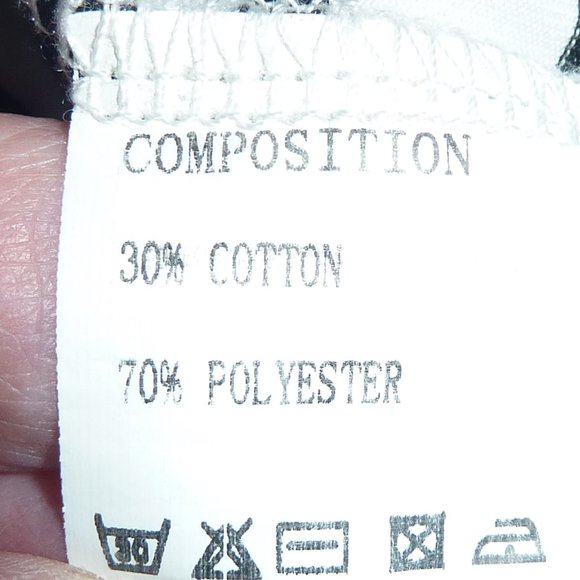 Flattering Top for Leggings Size Medium, White Gray Black Stripes, like new - Picture 9 of 9